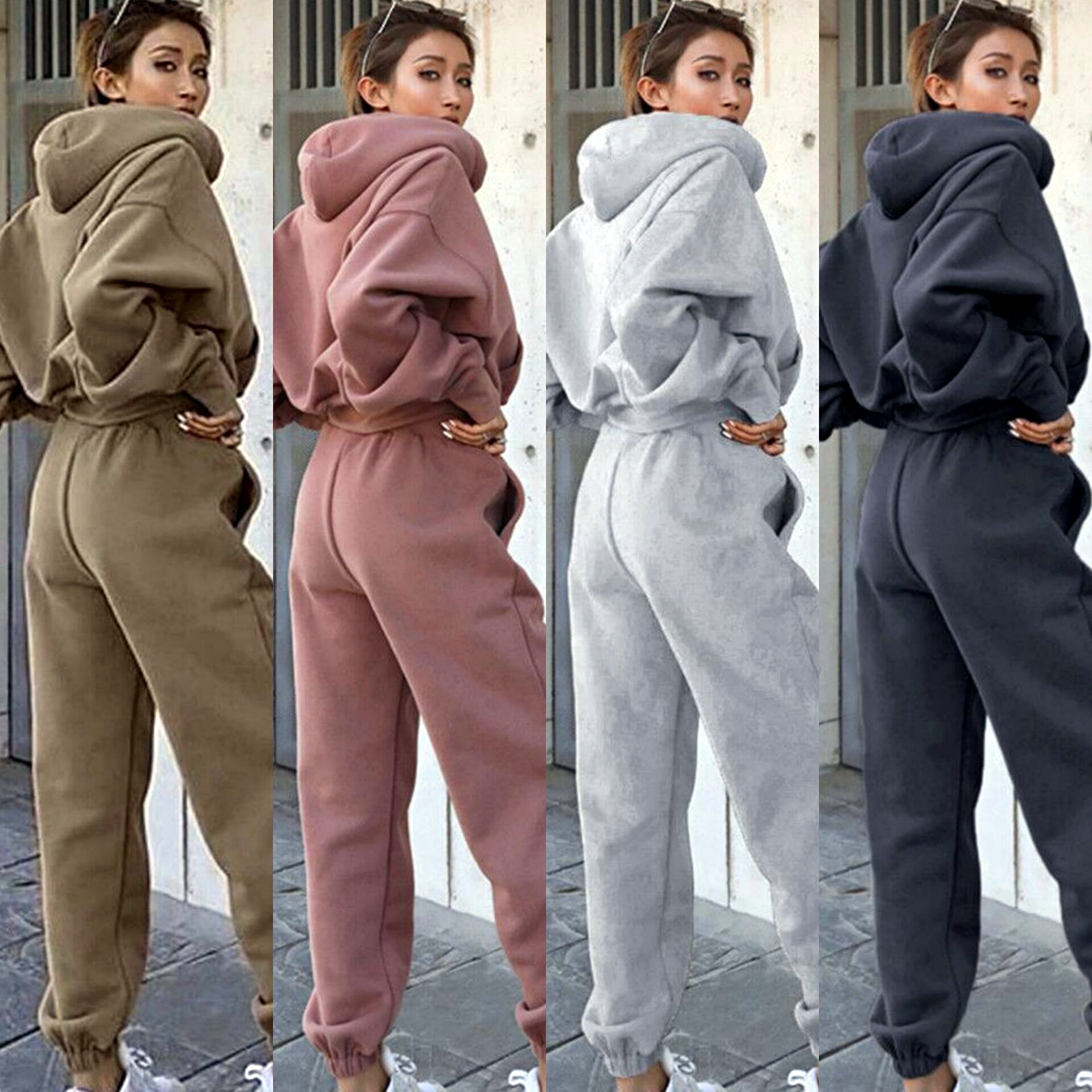 Autumn & Winter Women's Casual Hoodie Coat Sports Suit