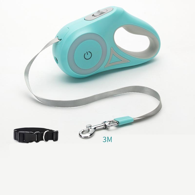 Retractable Dog Leash With Automatic Spotlight