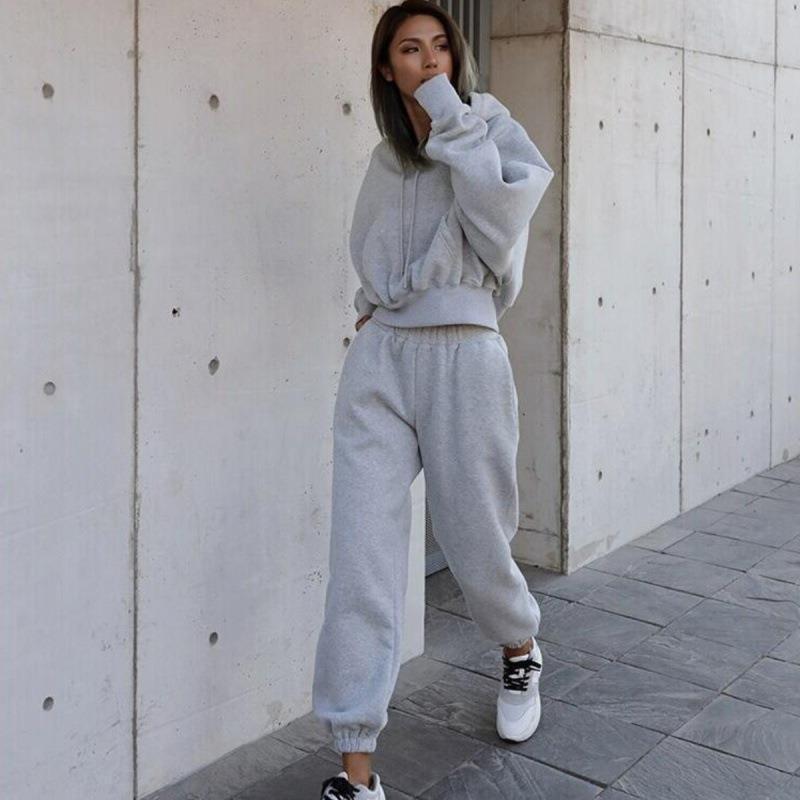 Autumn & Winter Women's Casual Hoodie Coat Sports Suit
