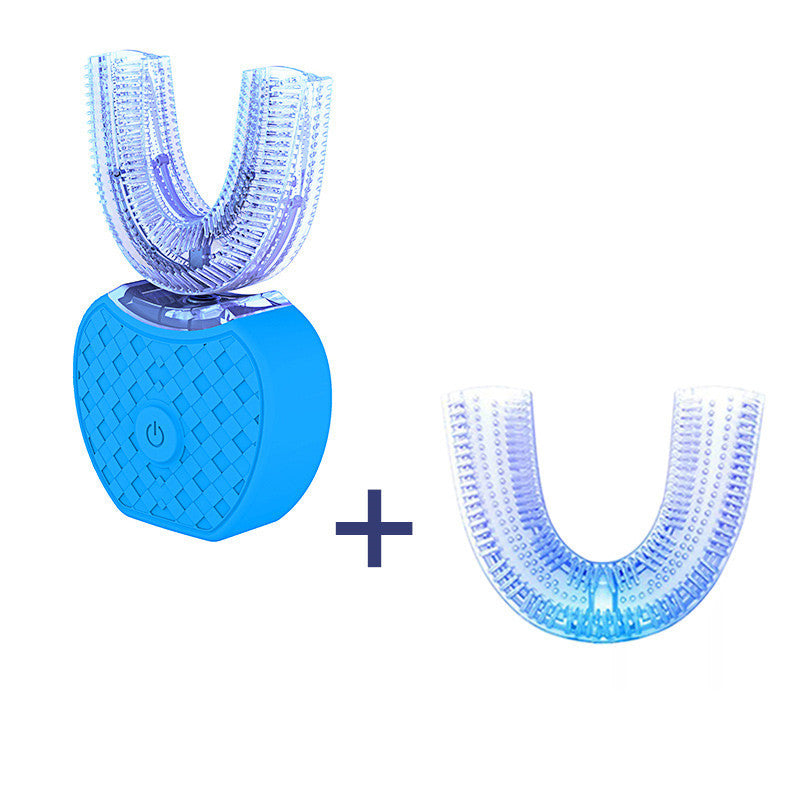 360° Intelligent Automatic Electric Toothbrush - Waterproof U-Type, Whitening Blue Light, USB Charging