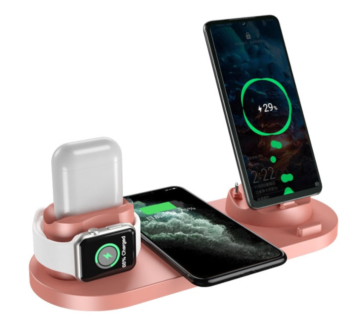 6-in-1 Charging Dock Station Wireless Charger for iPhone - Fast Charging, Multi-Device Support