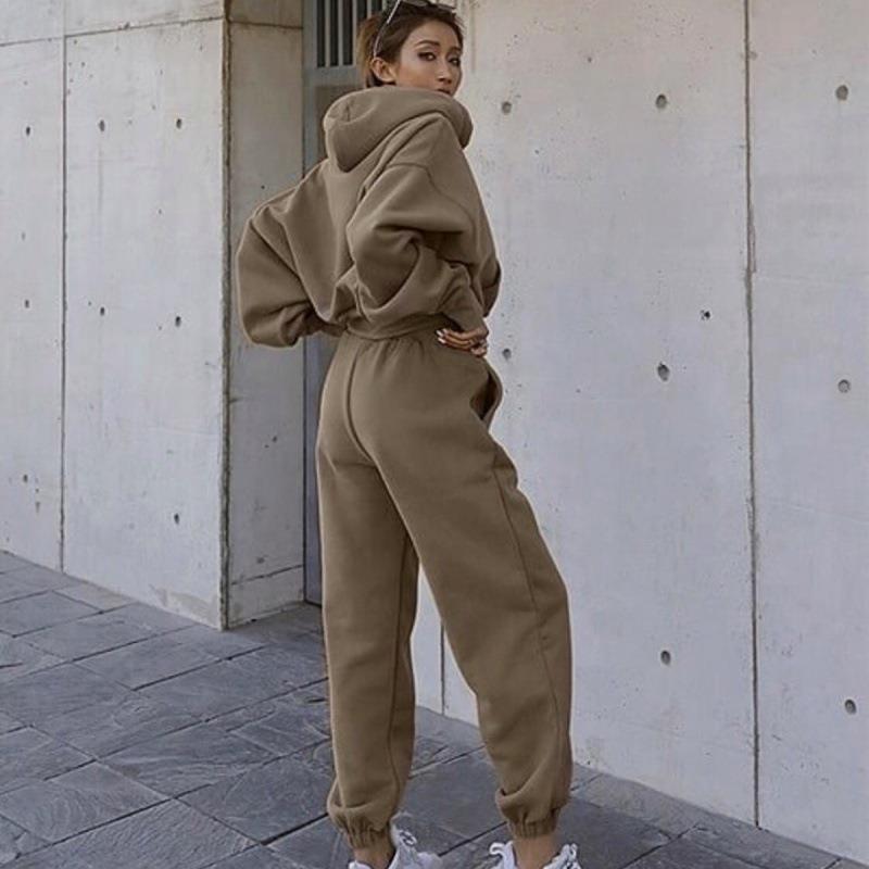 Autumn & Winter Women's Casual Hoodie Coat Sports Suit
