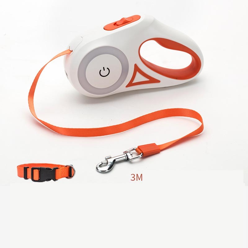 Retractable Dog Leash With Automatic Spotlight