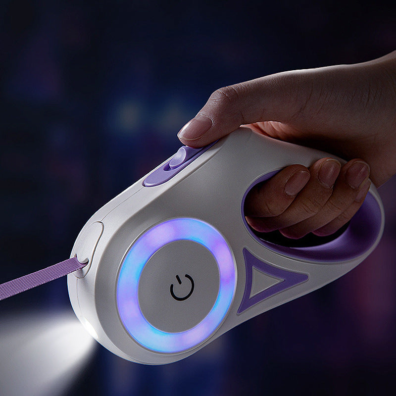 Retractable Dog Leash With Automatic Spotlight