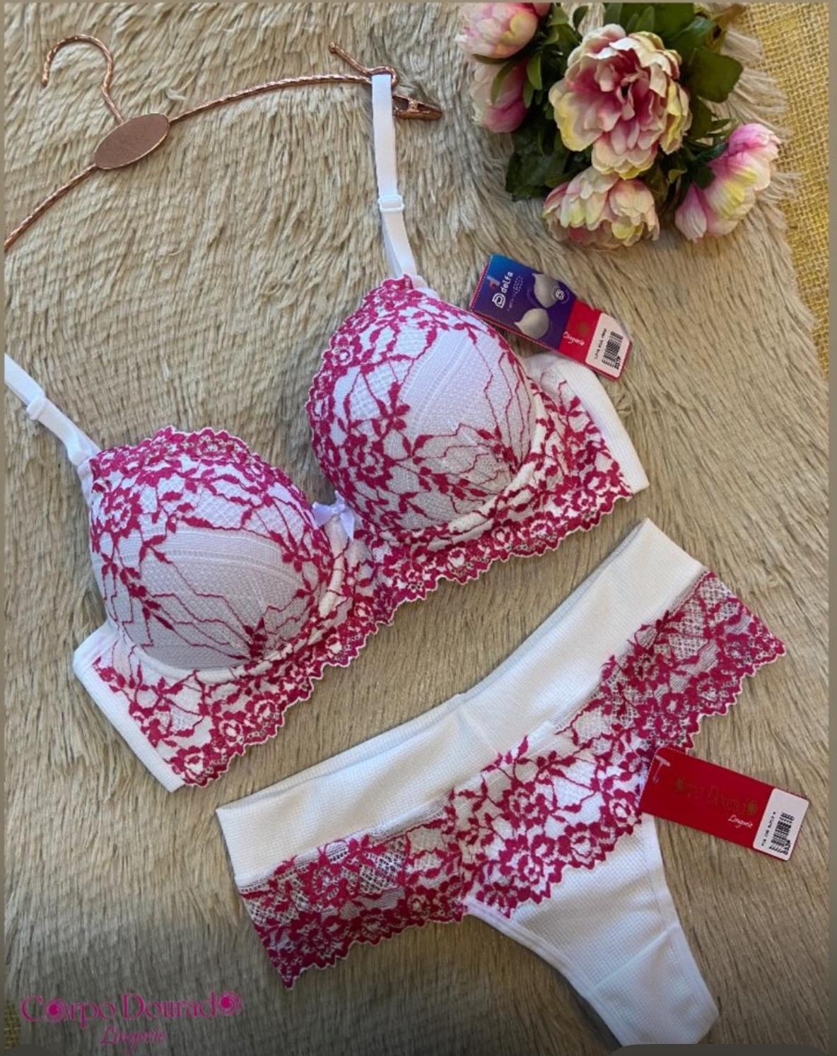 Lingerie set microfiber and lace