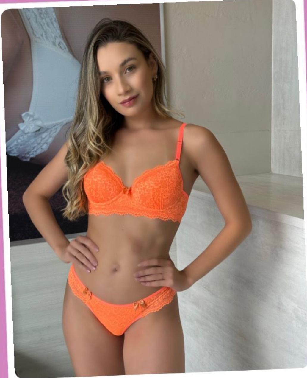 Lingerie set microfiber and lace