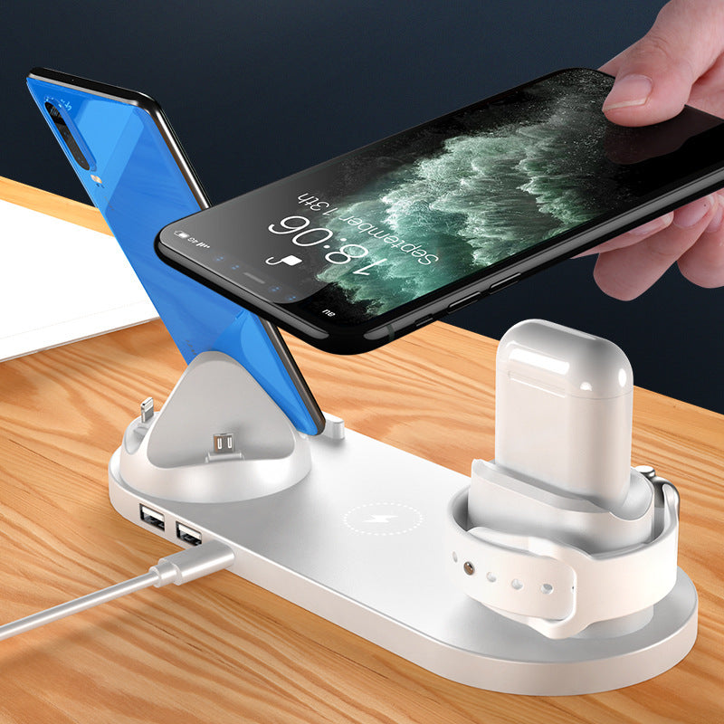 6-in-1 Charging Dock Station Wireless Charger for iPhone - Fast Charging, Multi-Device Support