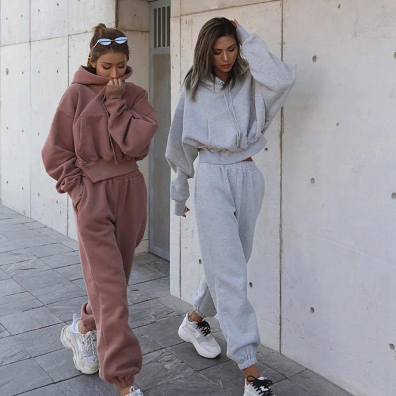 Autumn & Winter Women's Casual Hoodie Coat Sports Suit