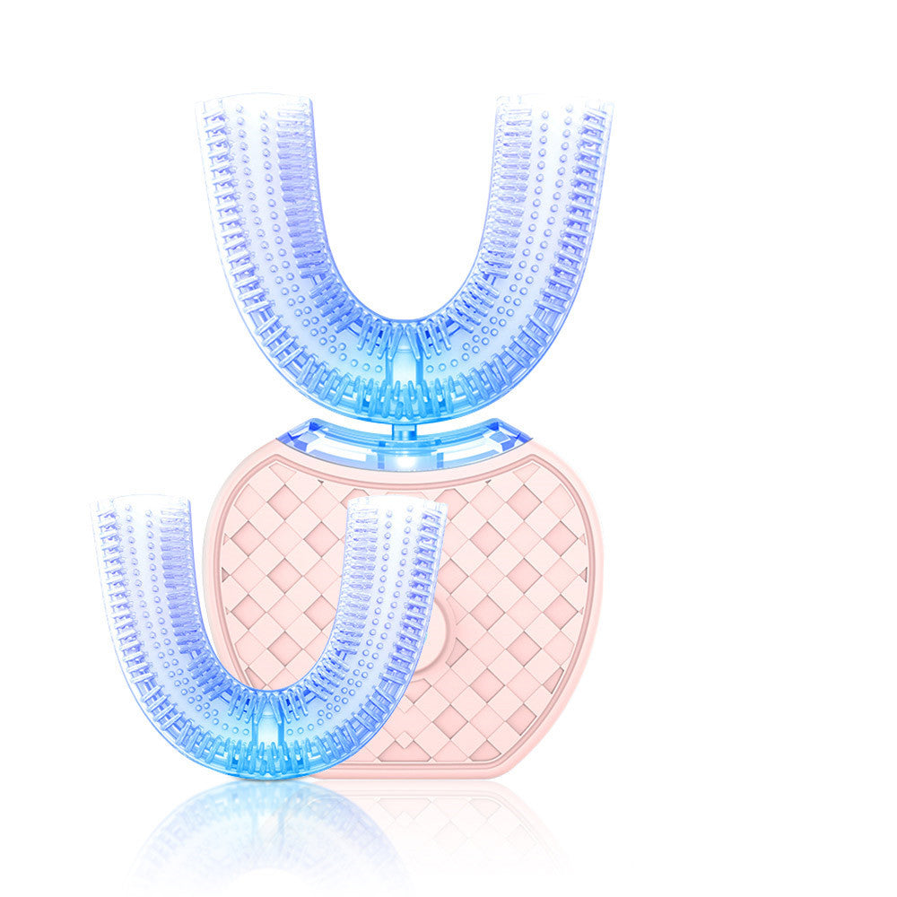 360° Intelligent Automatic Electric Toothbrush - Waterproof U-Type, Whitening Blue Light, USB Charging