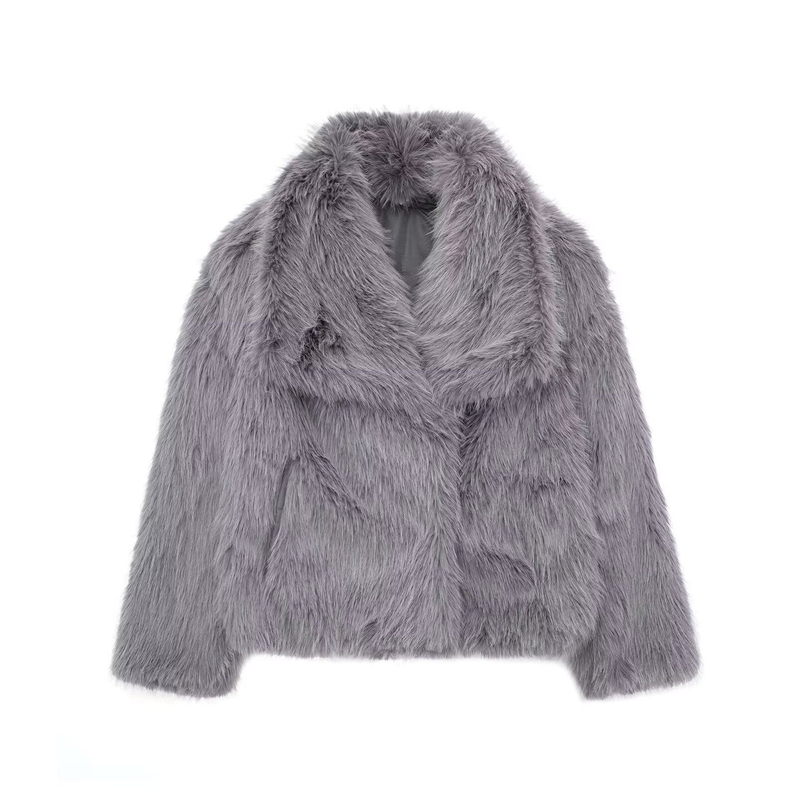 Winter Plush Coat - Fashion Thicken Lapel Outerwear