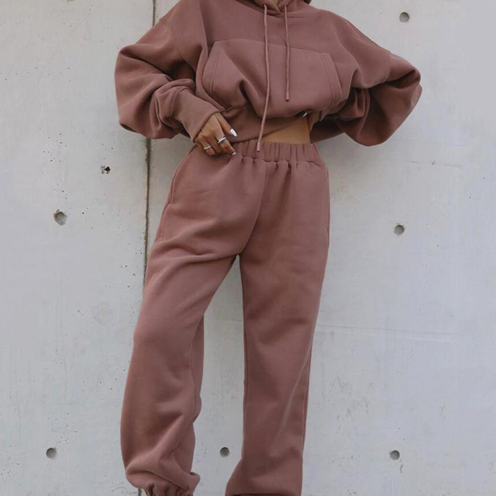 Autumn & Winter Women's Casual Hoodie Coat Sports Suit