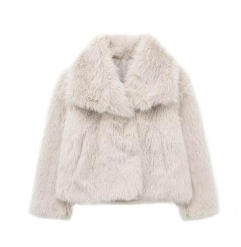 Winter Plush Coat - Fashion Thicken Lapel Outerwear