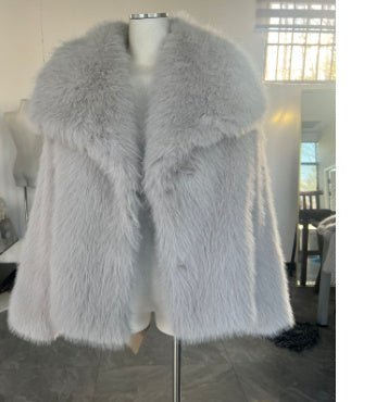 Winter Plush Coat - Fashion Thicken Lapel Outerwear