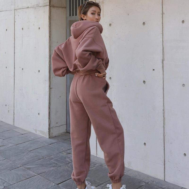 Autumn & Winter Women's Casual Hoodie Coat Sports Suit