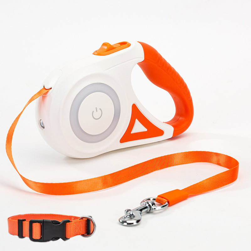 Retractable Dog Leash With Automatic Spotlight