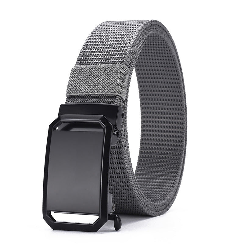 Men's Toothless Automatic Buckle Canvas Belt