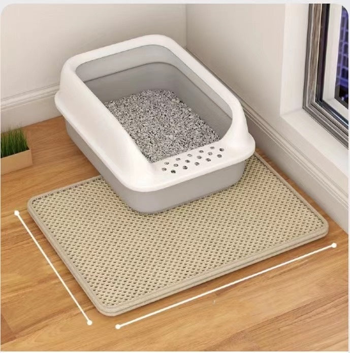 Cat Litter Mat Double Layer Filter Anti-bring Out