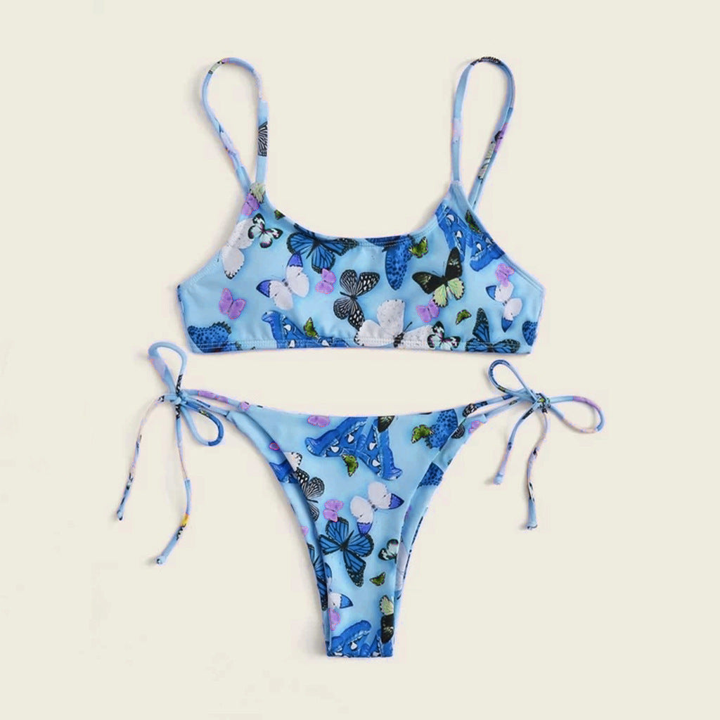 Summer Flowers Print Bikini Sexy