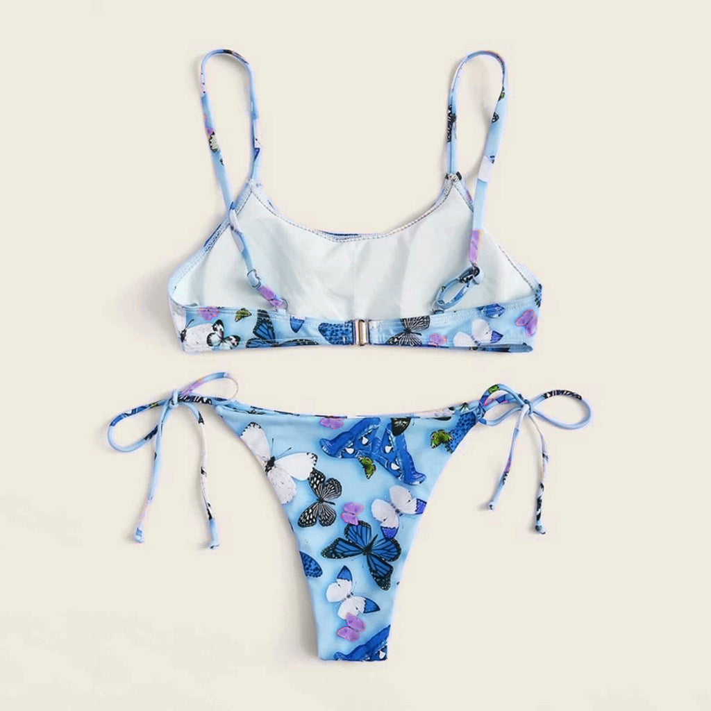 Summer Flowers Print Bikini Sexy