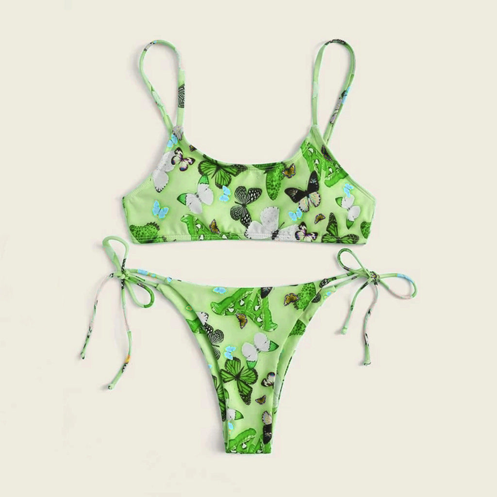 Summer Flowers Print Bikini Sexy