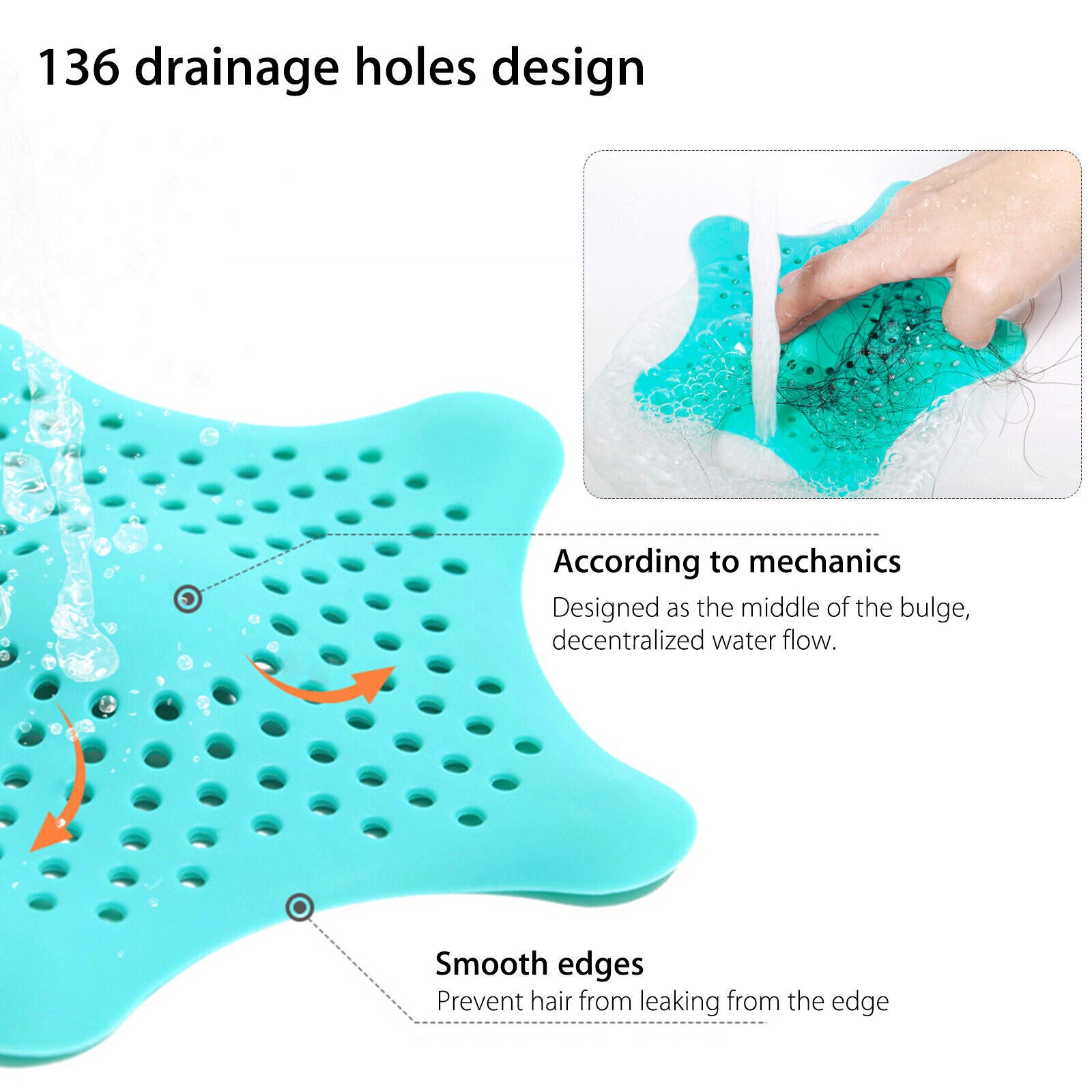 Silicone Starfish-shaped Sink Drain Filter