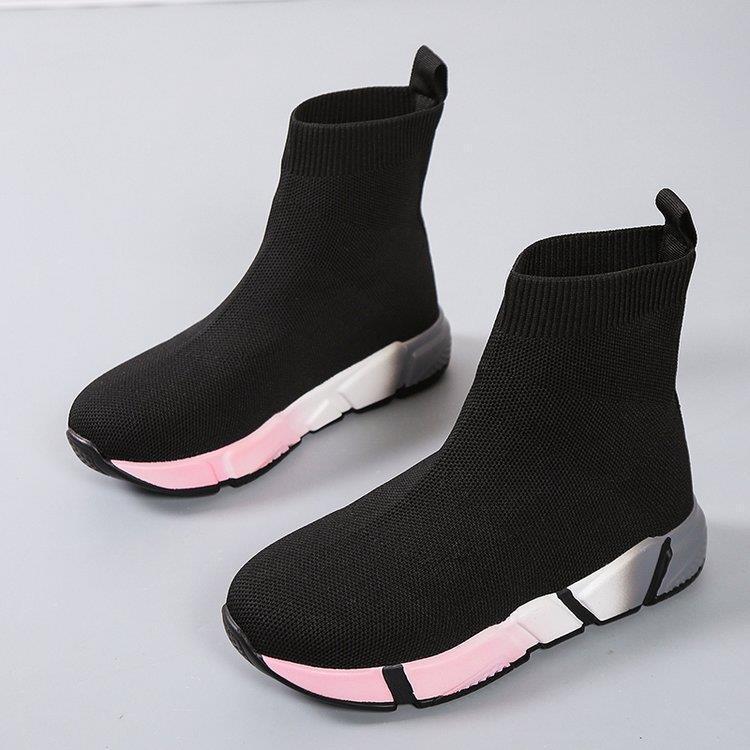 Iridescent Shoes Platform Black Ankle Boots