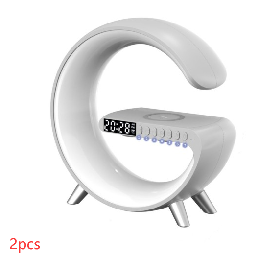 New Intelligent G Shaped LED Lamp Bluetooth Speake Wireless Charger Atmosphere Lamp App Control For Bedroom Home Decor