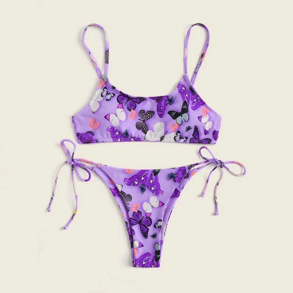 Summer Flowers Print Bikini Sexy