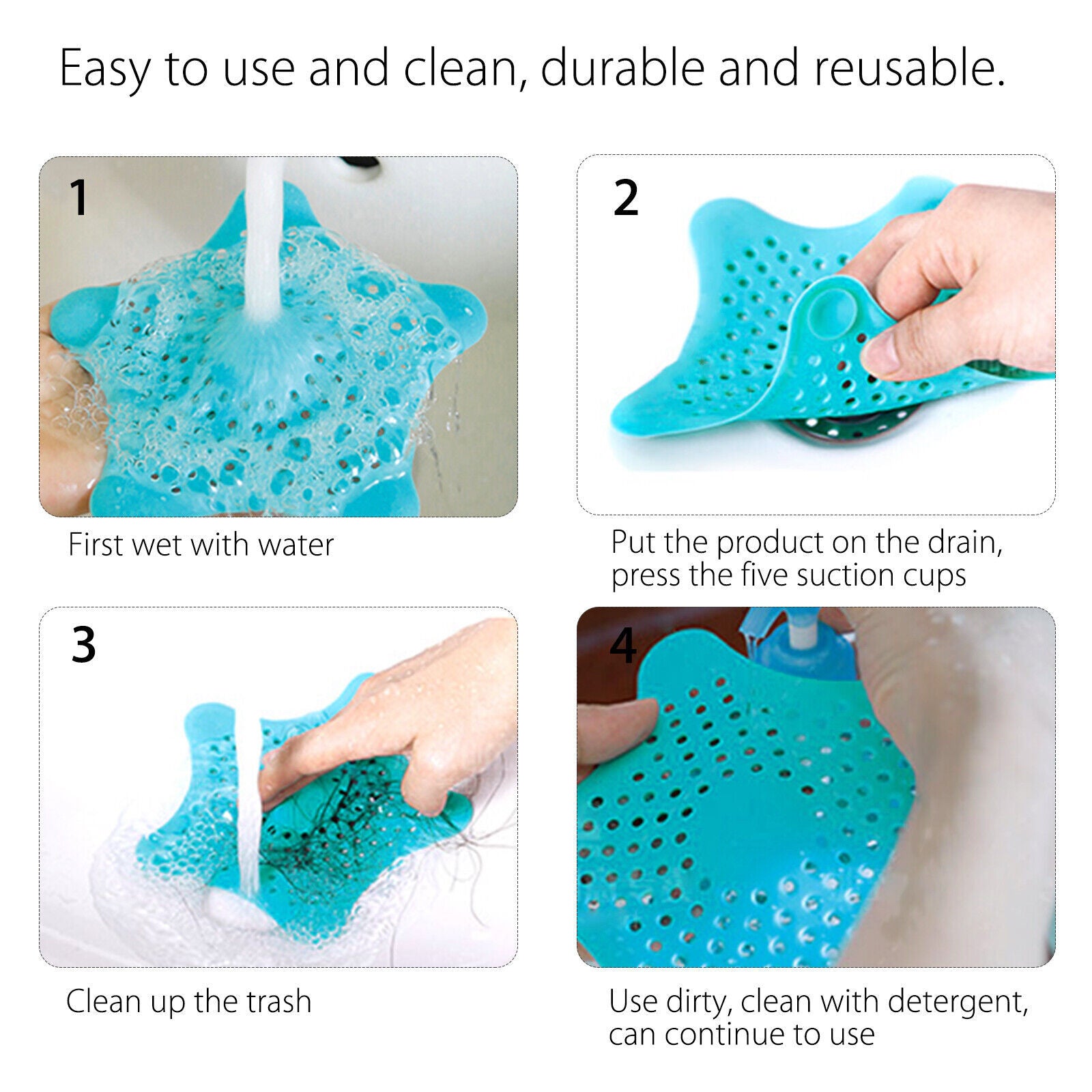 Silicone Starfish-shaped Sink Drain Filter